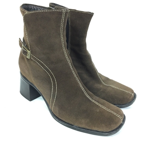 clarks square toe boots